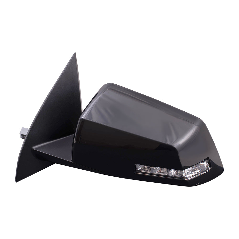 Brock Replacement Driver Side Power Mirror Paint to Match Black with Heat-Signal-Memory-Power Folding-Blind Spot Detection without Auto Dim Compatible with 13-17 Chevy Traverse