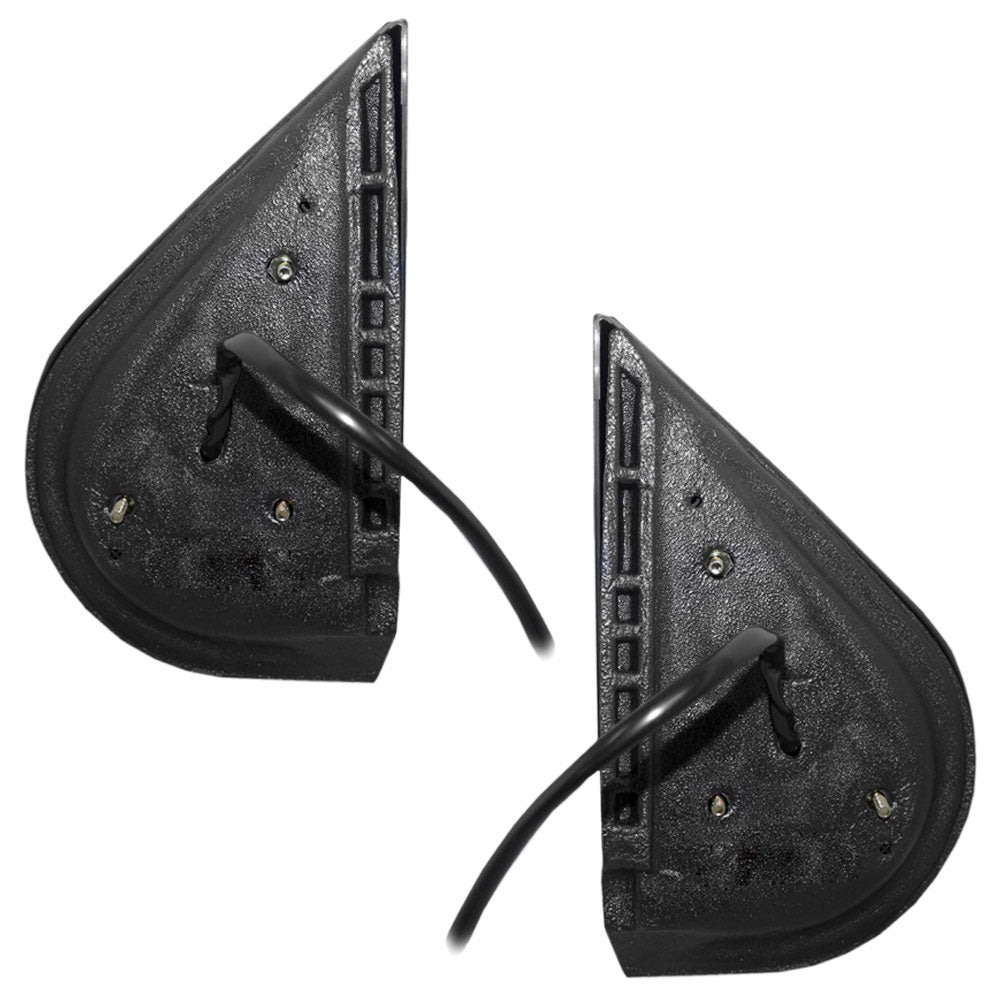Brock Replacement Set Power Side Door Mirrors Heated with Brushed Chrome Cover Compatible with 2007-2014 Silverado Sierra Pickup Truck