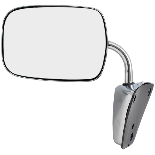 Brock Replacement Manual Side Door Stainless Steel Low Mount Mirror Compatible with 1973-1991 C/K/R/V Pickup Truck SUV 996220