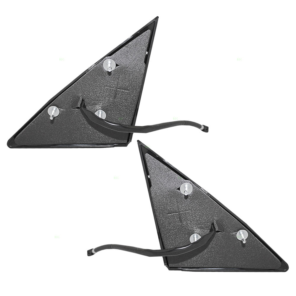 Brock Replacement Driver and Passenger Set Power Side Door Mirrors Single Post Compatible with 2002-2005 Grand Am 22724872 22724871