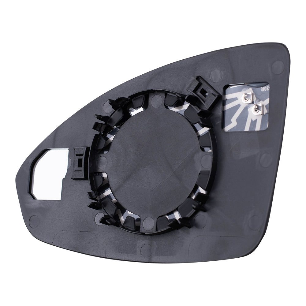 Brock Replacement Passengers Side Door Power Mirror Glass with Base Heated Compatible with 2011-2015 Cruze 2016 Cruze Limited 95215097