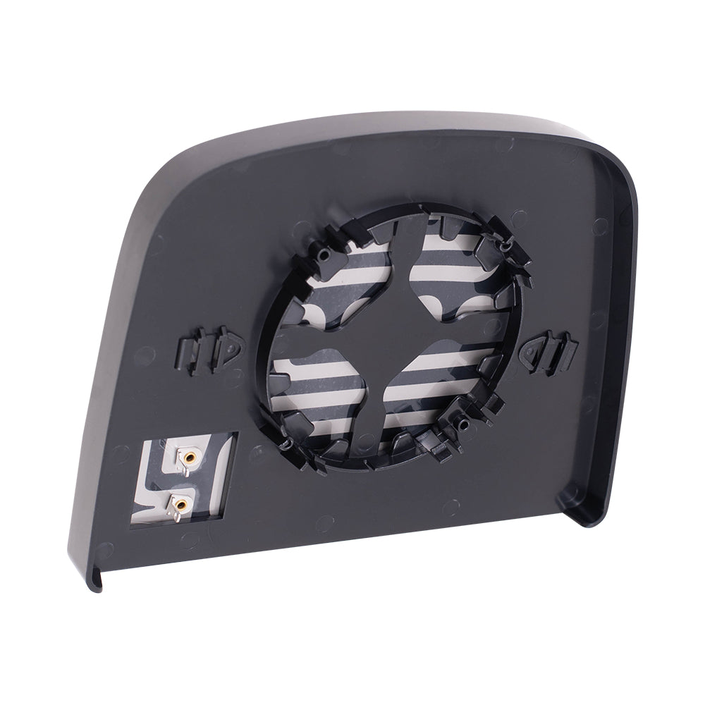 Brock Aftermarket Replacement Driver Left Upper Mirror Glass and Base With Heat Compatible With 2008-2022 Chevy Express