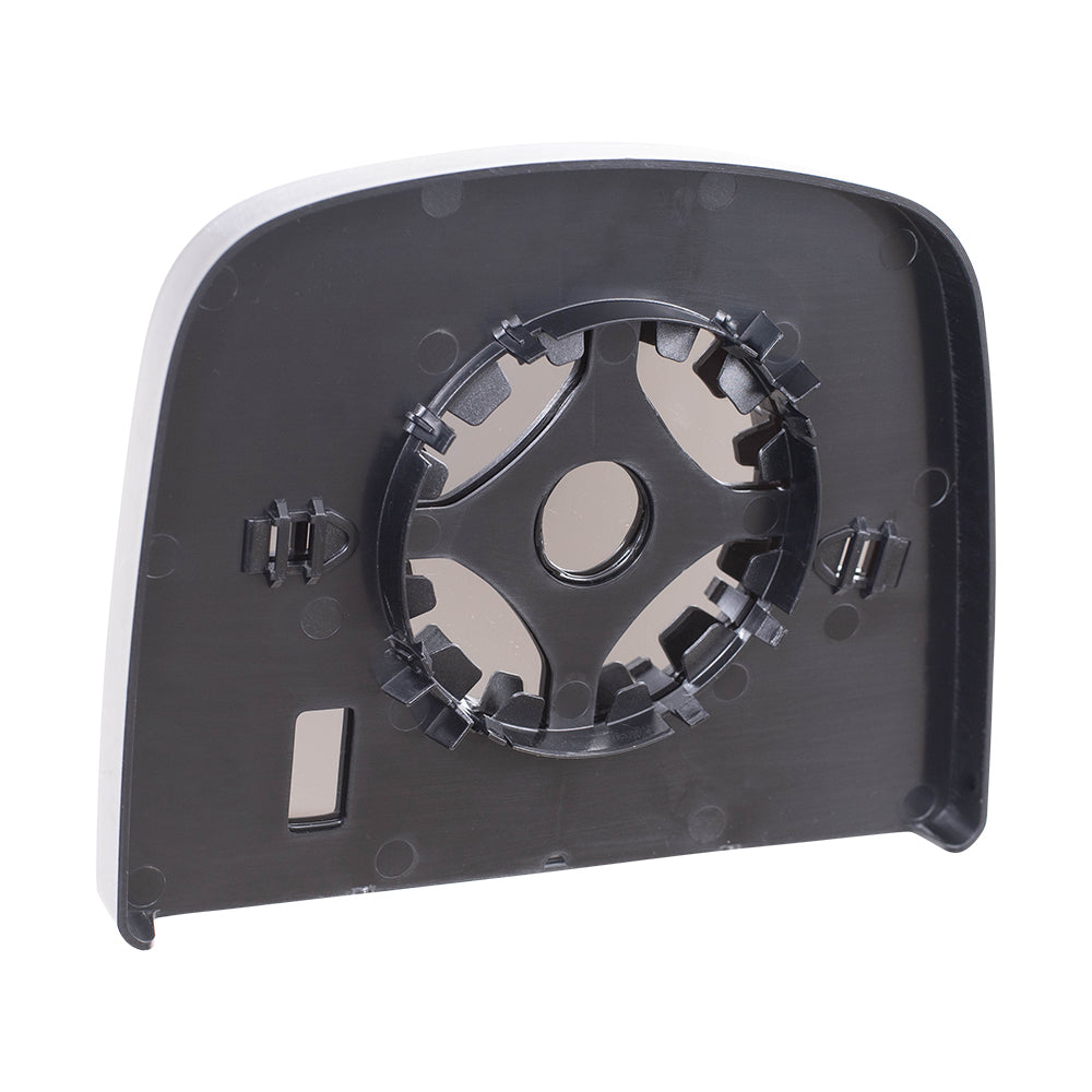 Brock Aftermarket Replacement Driver Left Upper Mirror Glass and Base Without Heat Compatible With 2008-2022 Chevy Express