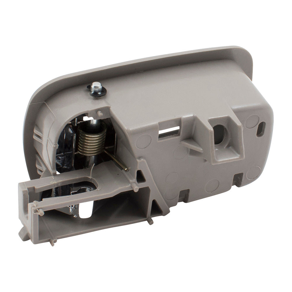 Brock Replacement Passengers Inside Door Handle Front Chrome Lever w/ Gray Bezel Compatible with 05-10 Cobalt 07-09 G5 22722746 GM1353167