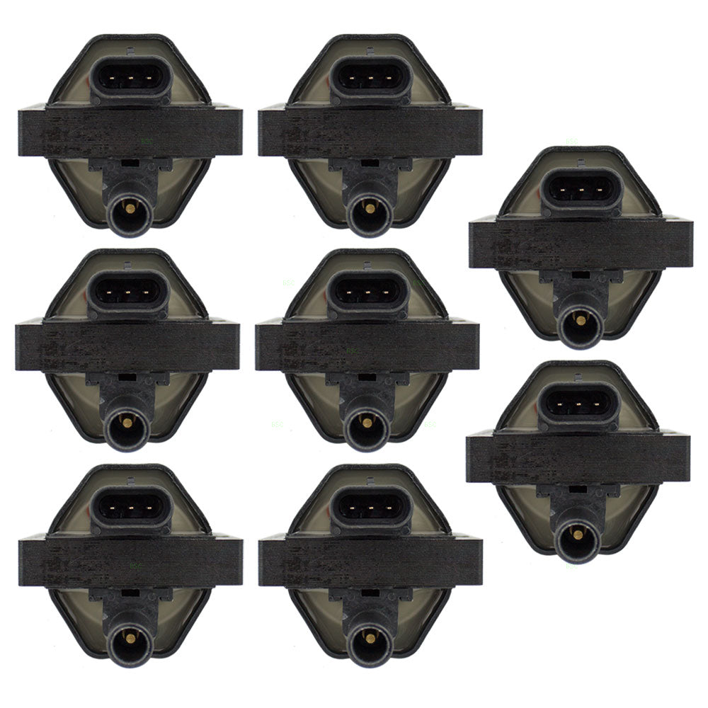 Brock Replacement 8 Pc Set Ignition Spark Plug Coils Compatible with 1996-2002 Experss Savana 1996-2000 C/K Pickup Truck Tahoe 8 cyl