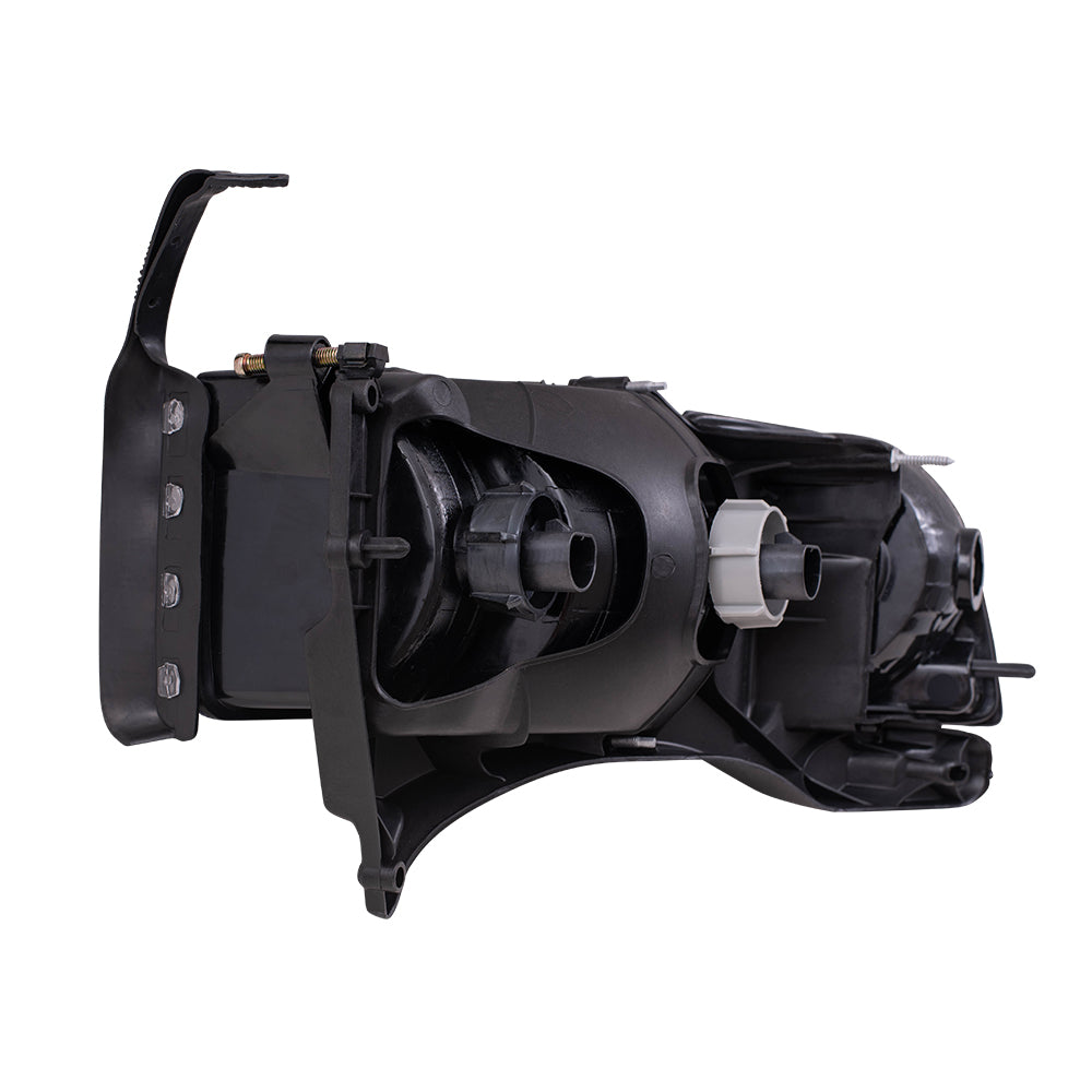 Brock Replacement Set Driver and Passenger Halogen Headlights with Corner Light Compatible with 1999-2002 Pickup Truck w/ Sport Package