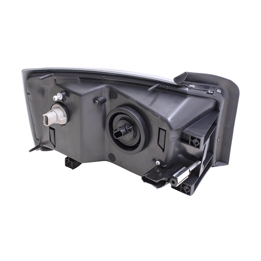 Headlight Assembly for 06-07 Dodge Dakota Pickup Drivers Headlamp Chrome Bezel