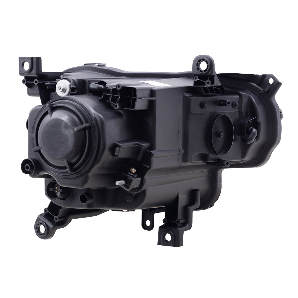 Headlight Assembly for 14-18 Jeep Cherokee Drivers Halogen Left Lamp Black Trim