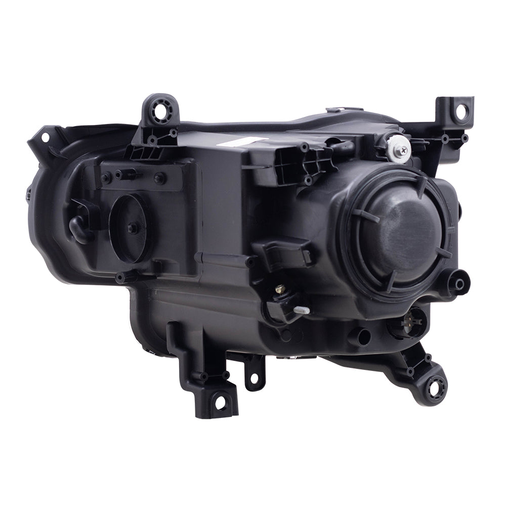 Headlight Assembly for 14-18 Jeep Cherokee Passenger Halogen Headlamp Black Trim