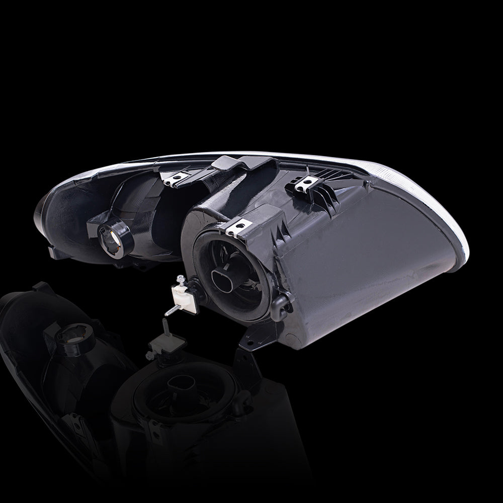 Brock Replacement Halogen Combination Headlight Set Compatible with 01-07 Caravan and Grand Caravan 01-04 Town & Country 05-07 Town & Country with 113" Wheelbase