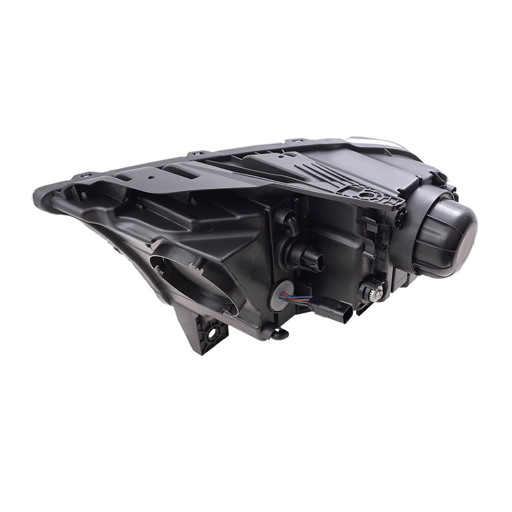 Brock Aftermarket Replacement Passenger Right Halogen Combination Headlight Assembly With Black Bezel-Daytime Running Light Compatible With 2014-2015 Dodge Durango