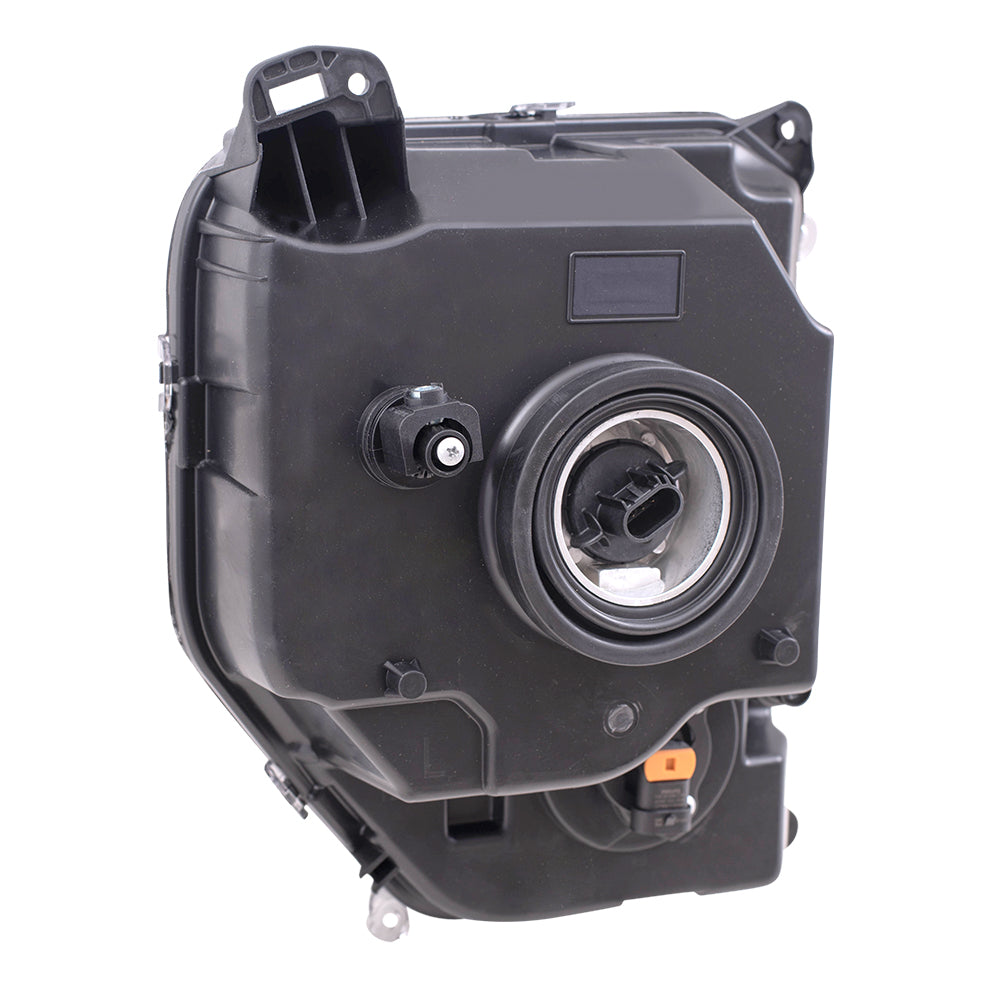 Brock Aftermarket Replacement Driver Left Passenger Right Halogen Combination Headlight Assembly With Fog Light Chrome Bezel Set Compatible With 2008-20012 Jeep Liberty