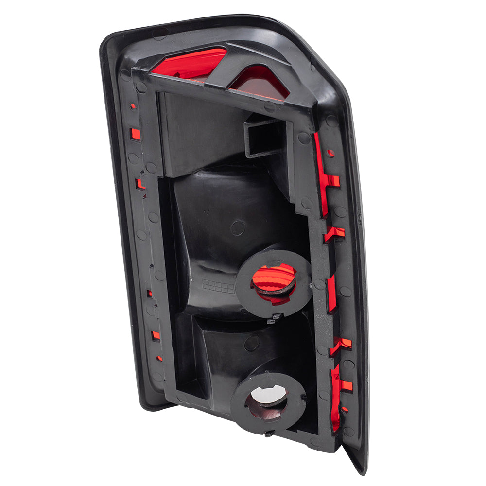 Brock Replacement Driver Taillight with Black Bezel Compatible with 1981-1993 Pickup Truck 55076439