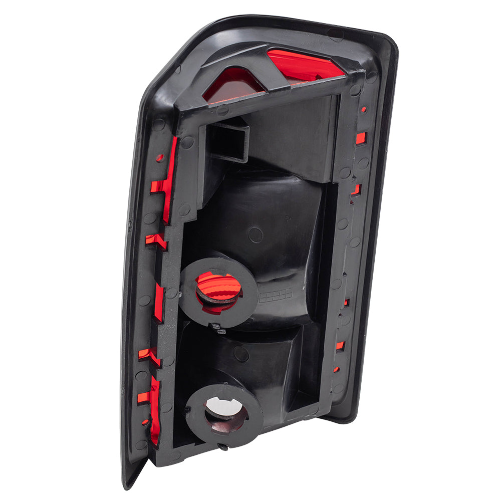 Brock Replacement Passenger Taillight with Black Bezel Compatible with 1981-1993 Pickup Truck SUV 55076438