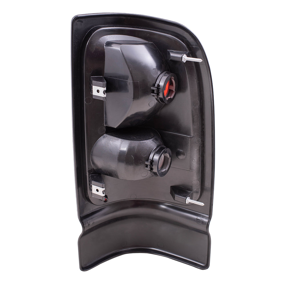 Brock Replacement Set Taillights with Black Bezels Compatible with 1994-2001 1500 1994-2002 2500 3500 Pickup Truck 5EK45DX8AC 5EK44DX8AC