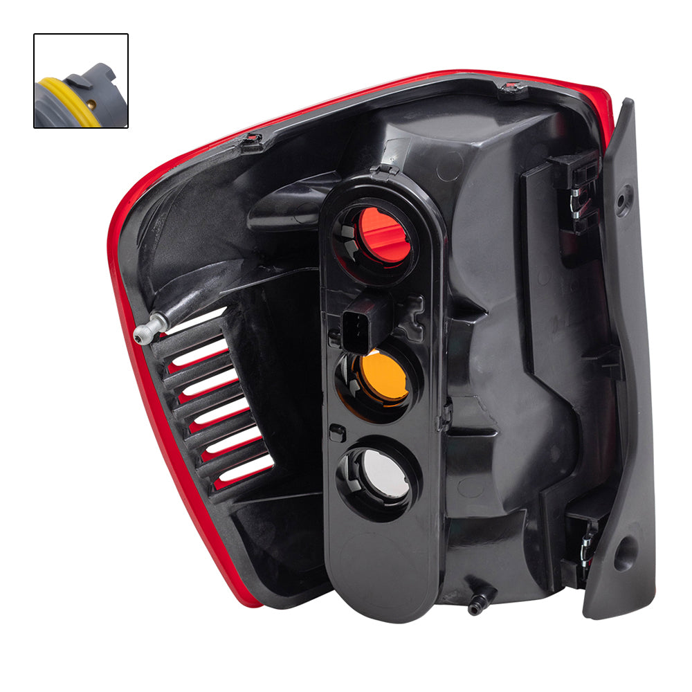Brock Aftermarket Replacement Rear Passenger Right Tail Light Unit with Circuit Board- Sockets without Bulbs 4 Piece Set Compatible with 1999-2002 Grand Cherokee Built to 11/01