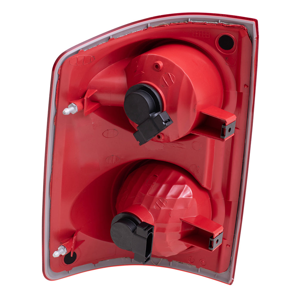 Brock Replacement Set Driver and Passenger Tail Lights Compatible with 2005-2011 Dakota Pickup Truck 55077605AC 55077604AC