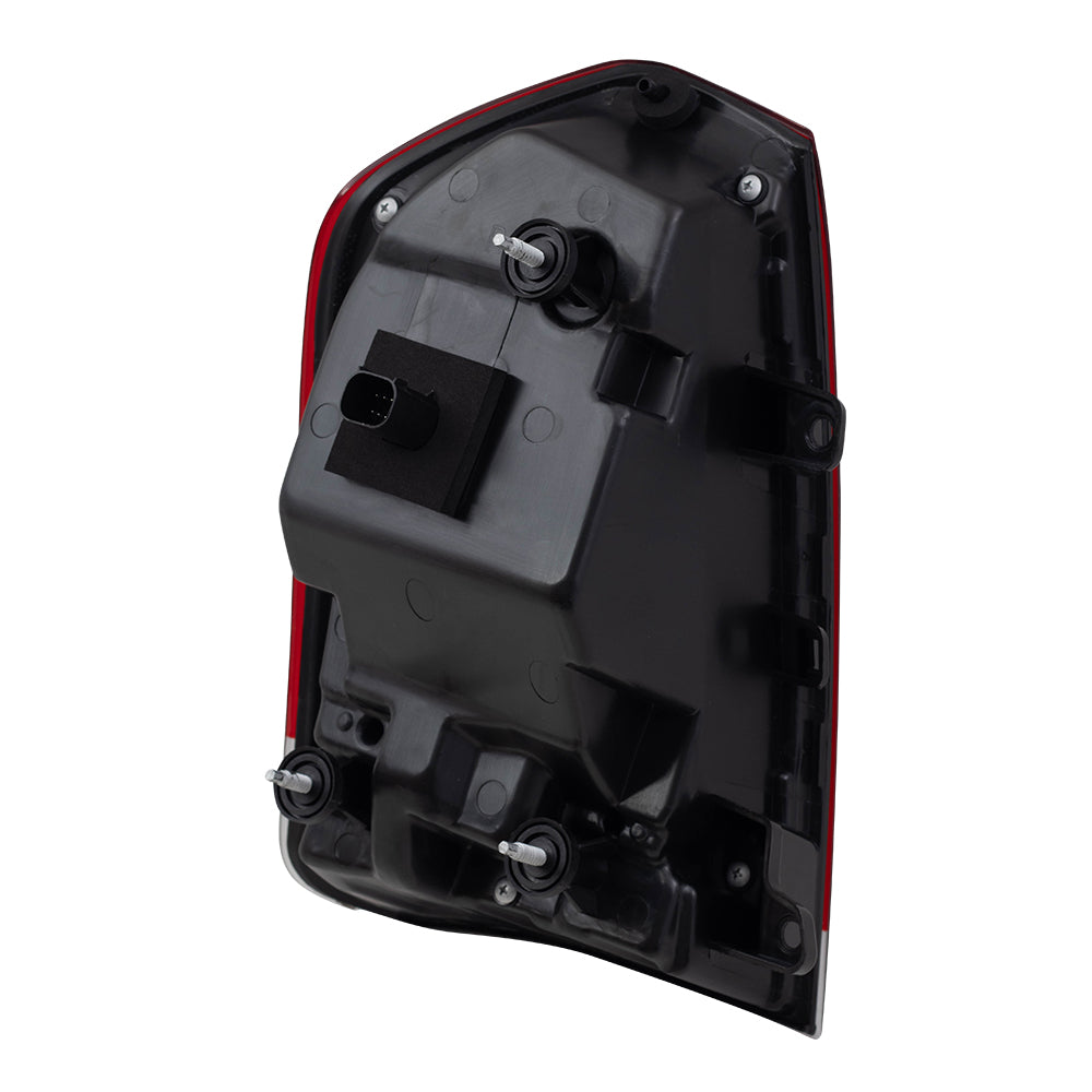 Brock Replacement Passenger Tail Light with Black Trim Compatible with 2015-2019 300