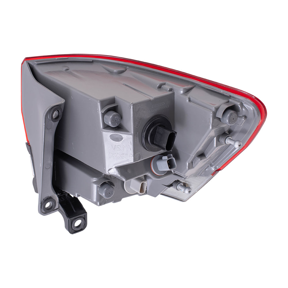 Brock Replacement Driver Side Tail Light Assembly with Gray Bezel without Platinum Insert Body Mounted Compatible with 14-20 Grand Cherokee