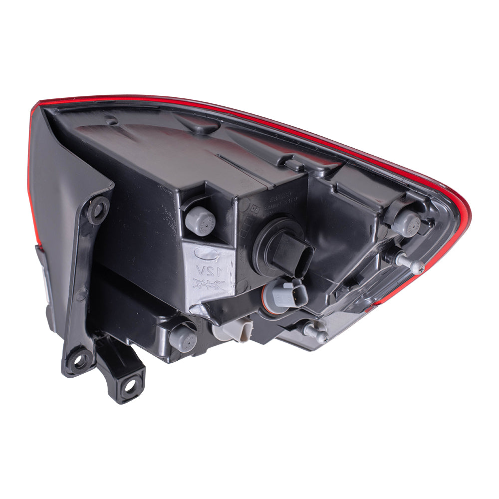 Brock Replacement Driver Side Tail Light Assembly with Granite Bezel without Platinum Insert Body Mounted Compatible with 14-20 Grand Cherokee