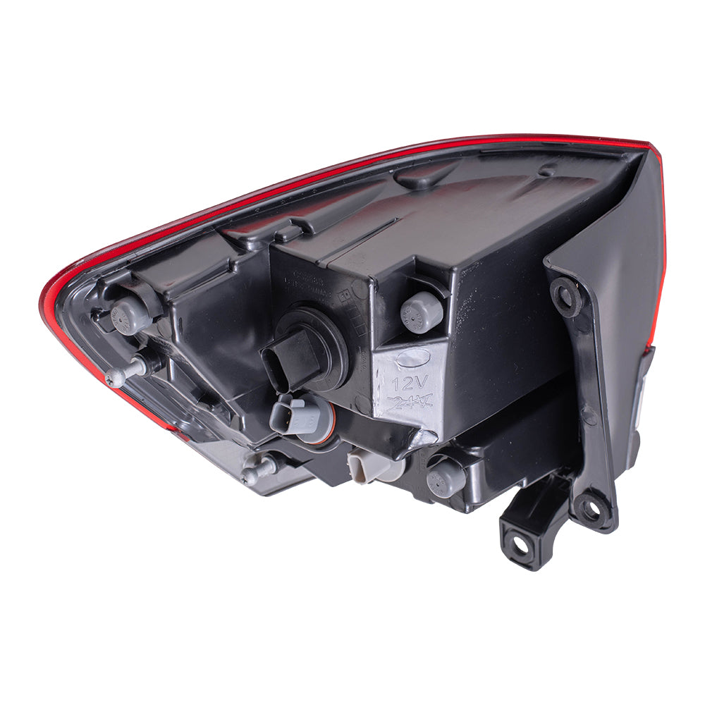 Brock Replacement Passenger Side Tail Light Assembly with Granite Bezel without Platinum Insert Body Mounted Compatible with 14-20 Grand Cherokee