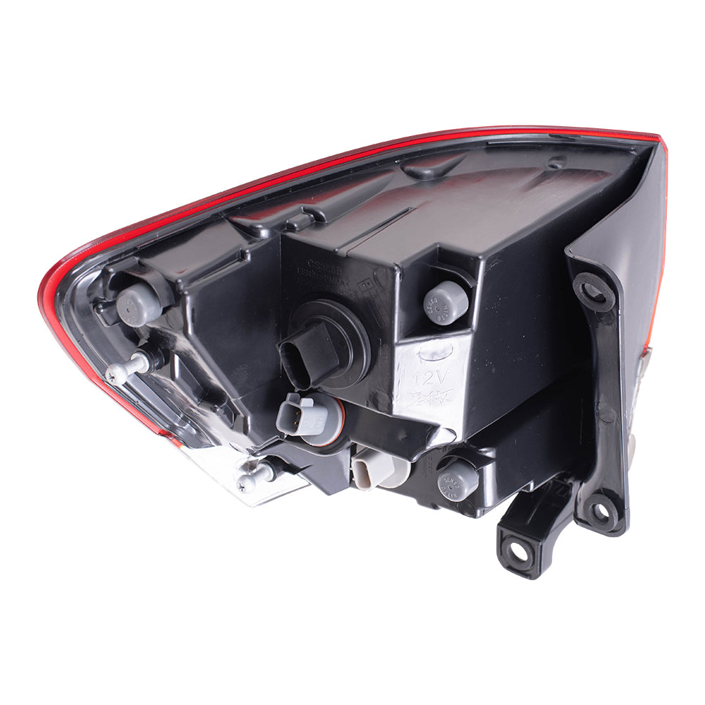Brock Replacement Passenger Side Tail Light Assembly with Silver Bezel without Platinum Insert Body Mounted Compatible with 14-20 Grand Cherokee