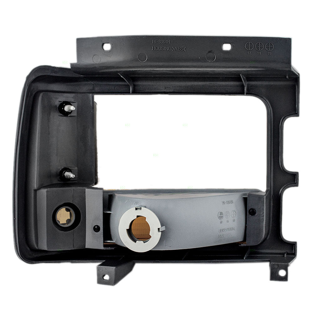 Brock Replacement Driver Park Signal Side Marker Light with Headlamp Bezel Compatible with 1991-1996 Dakota with Aero Package 83506613