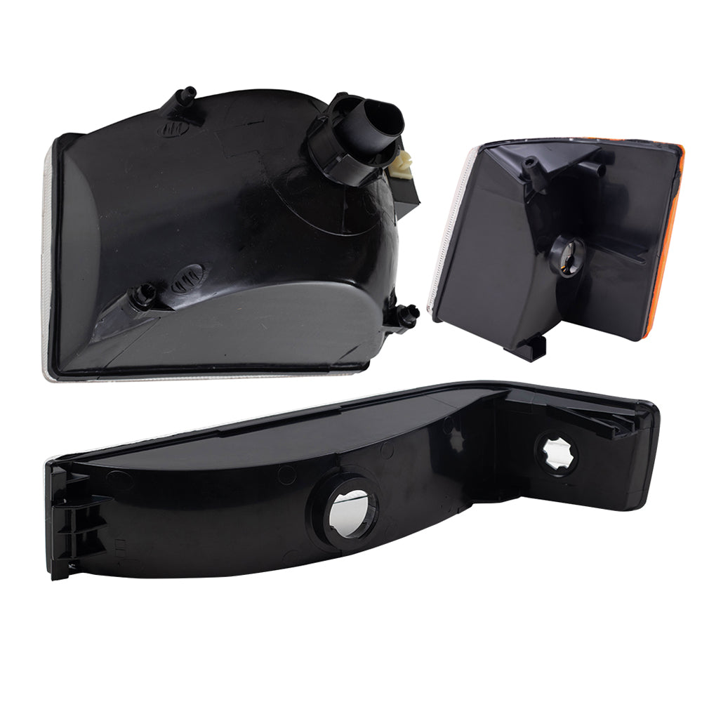 Brock Replacement 6 Pc Set Headlights, Park Signal and Side Marker Lights Compatible with 1997-1998 Grand Cherokee