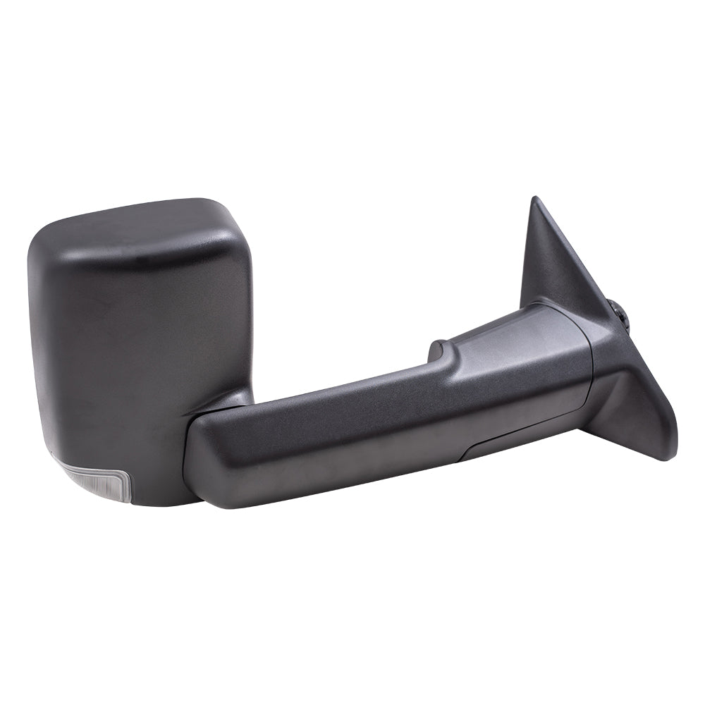 Brock Replacement Driver and Passenger Side Power Tow Mirror Textured Black with Heat Power Folding Memory Signal & Puddle Light Compatible with 2015-2018 Ram 2500/3500