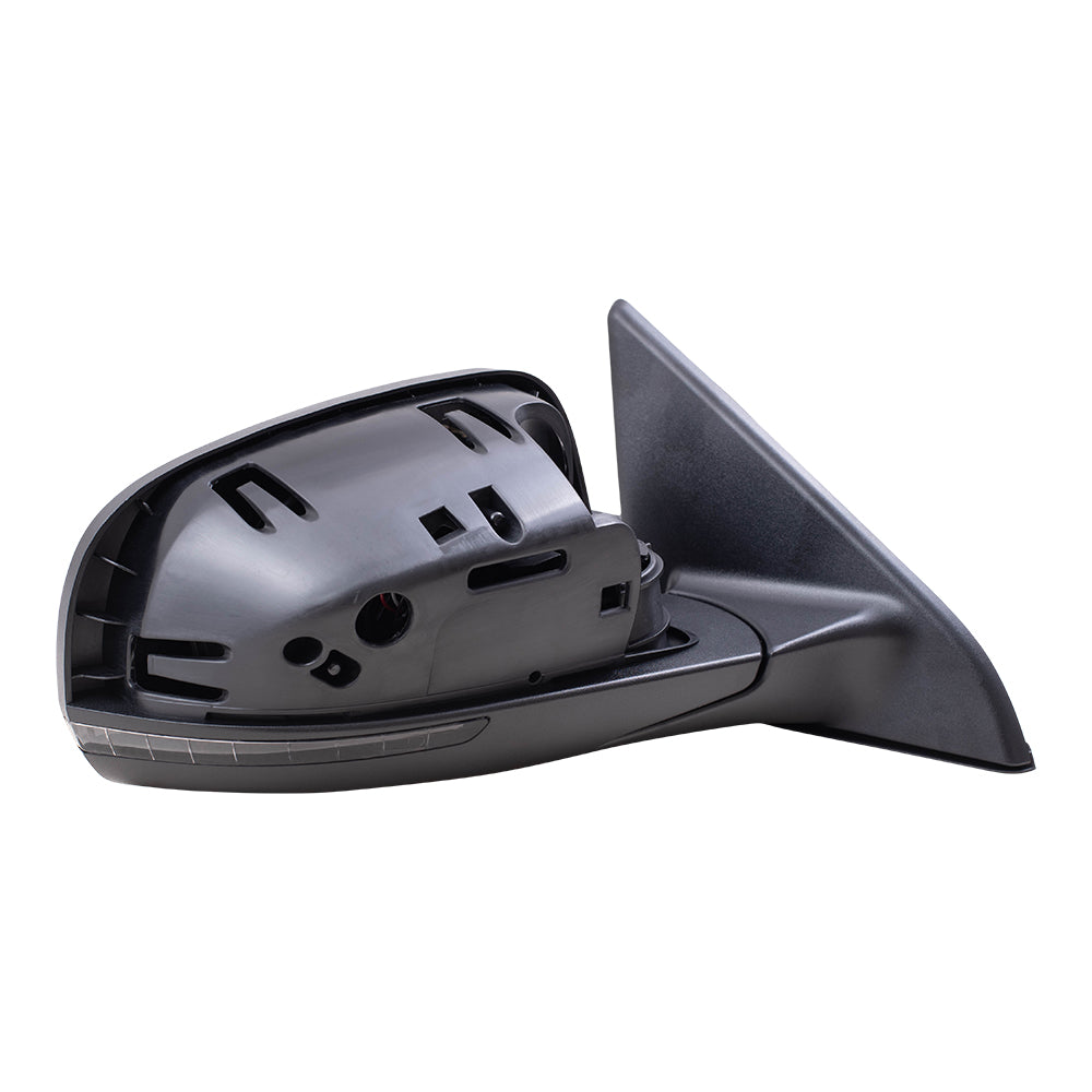 Brock Aftermarket Replacement Passenger Right Power Mirror with Paint to Match Gray Cover-Textured Black Base-Heat-Signal-Blind Spot Detection Compatible with 2017-2021 Jeep Compass