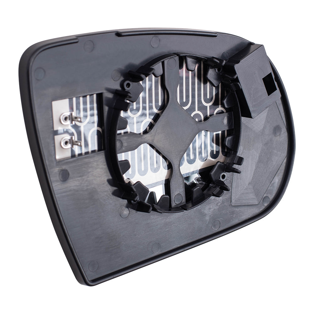 Brock Replacement Driver Side Mirror Glass and Base with Heat without Blind Spot Detection or Memory Compatible with 2014-2021 Cherokee