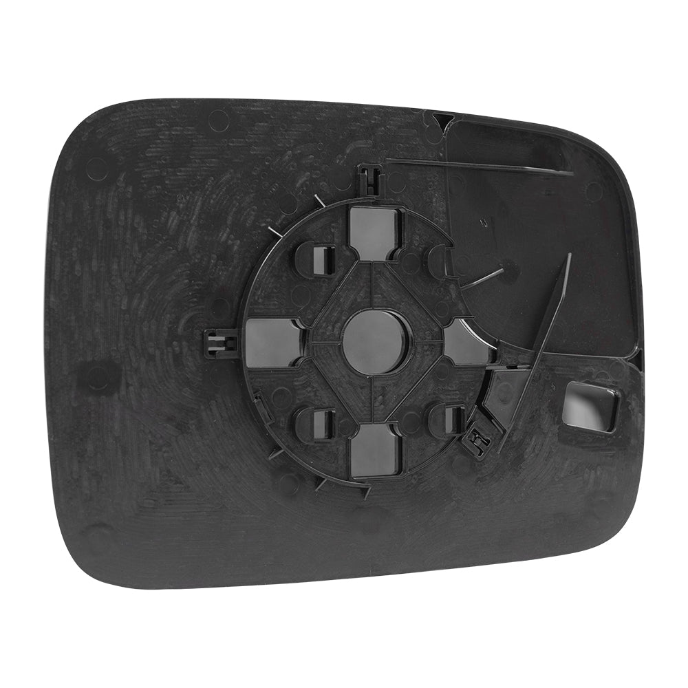 Brock Replacement Driver Side Manual Tow Mirror Glass & Base with Spotter Glass without Heat Compatible with 2005-2008 1500 & 2005-2009 2500/3500