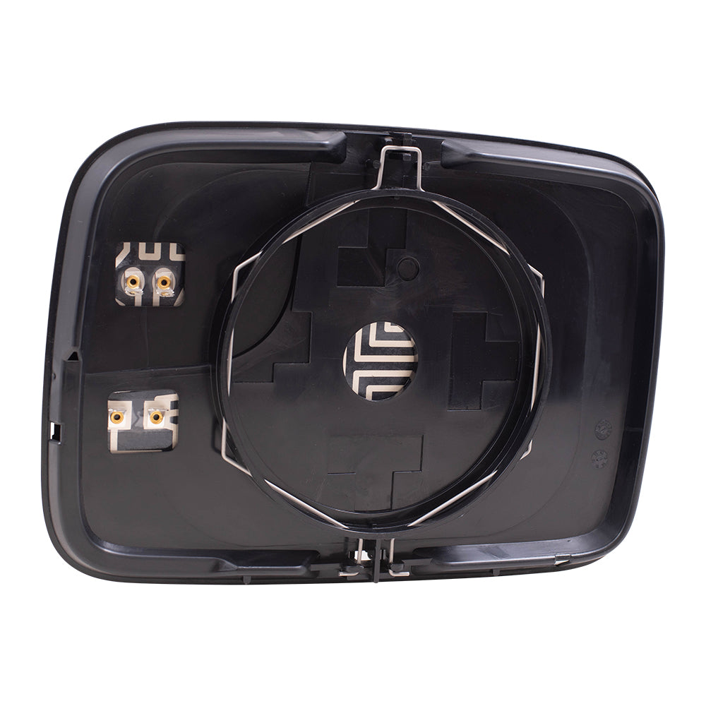 Brock Replacement Passenger Side Power Tow Mirror Glass & Base with Heat and Spotter Glass Compatible with 2002-2004 1500 & 2003-2004 2500/3500