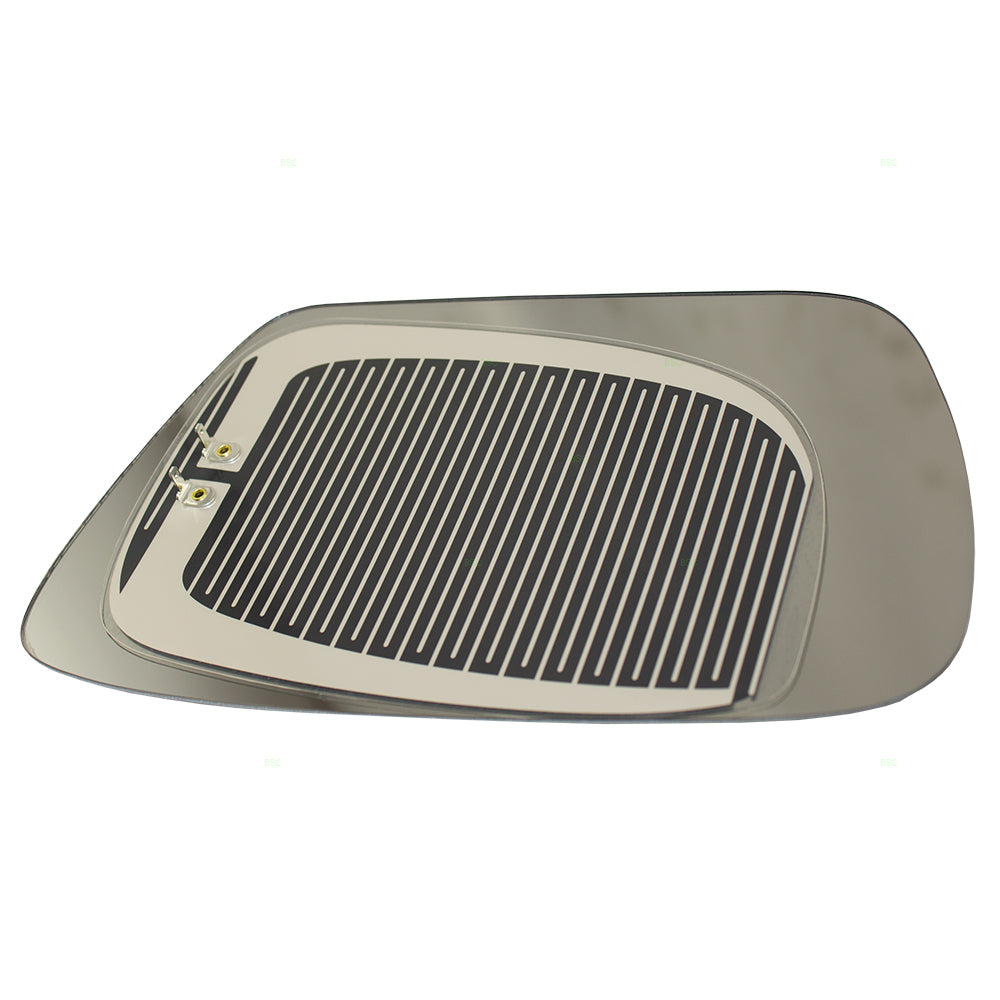 Brock Replacement Driver Side View Mirror Glass Heated w/ Adhesive Strips Compatible with 2005-2010 Grand Cherokee 5142875AA