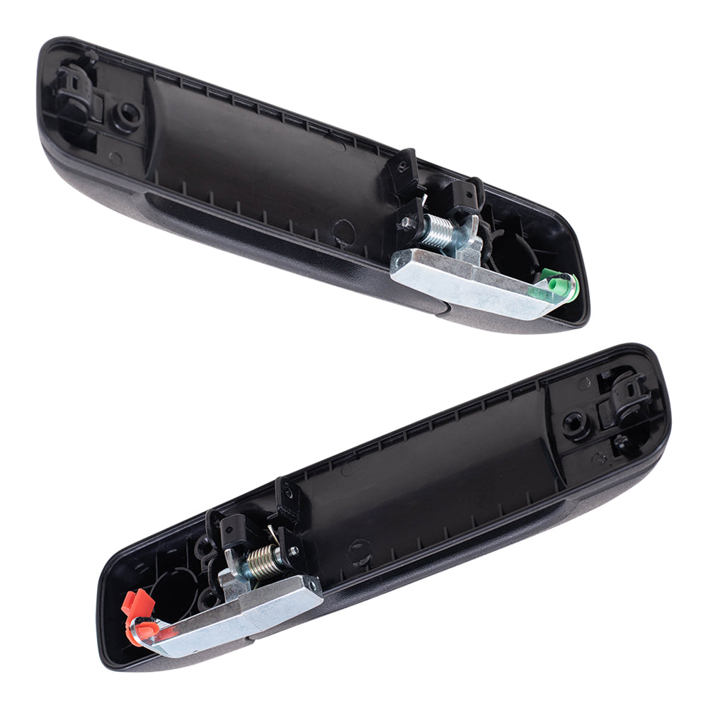 Brock Replacement Pair Set Front Outside Exterior Door Handles Textured Compatible with 2009-2010 Pickup Truck 55112383AD 55112384AD