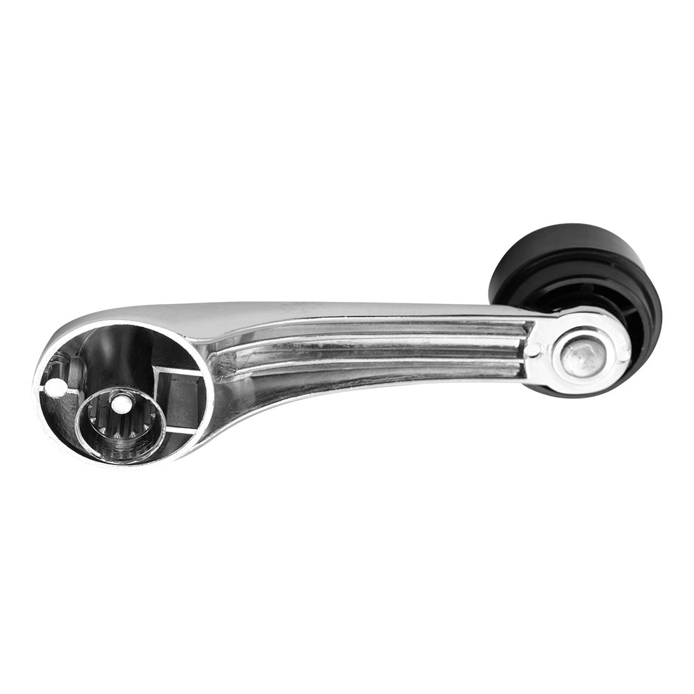 Brock Replacement 4 Piece Set Manual Window Crank Handle Chrome w/ Black Knob Compatible with Pickup Truck SUV Van 3882764 CH1354102