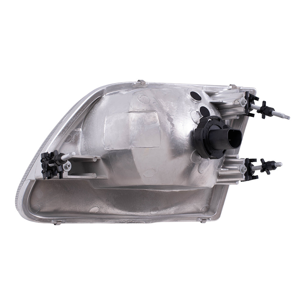 Brock Replacement Driver and Passenger Headlights Headlamps Compatible with 2001-2003 F150 Lightning Pickup 2004 Heritage F150