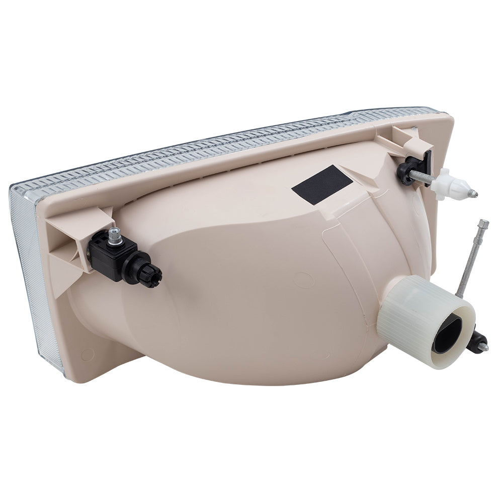 Brock Replacement Driver and Passenger Composite Headlights Headlamps Compatible with 1999-2004 Super Duty Pickup Truck 2C3Z 13008 AB 2C3Z 13008 AA