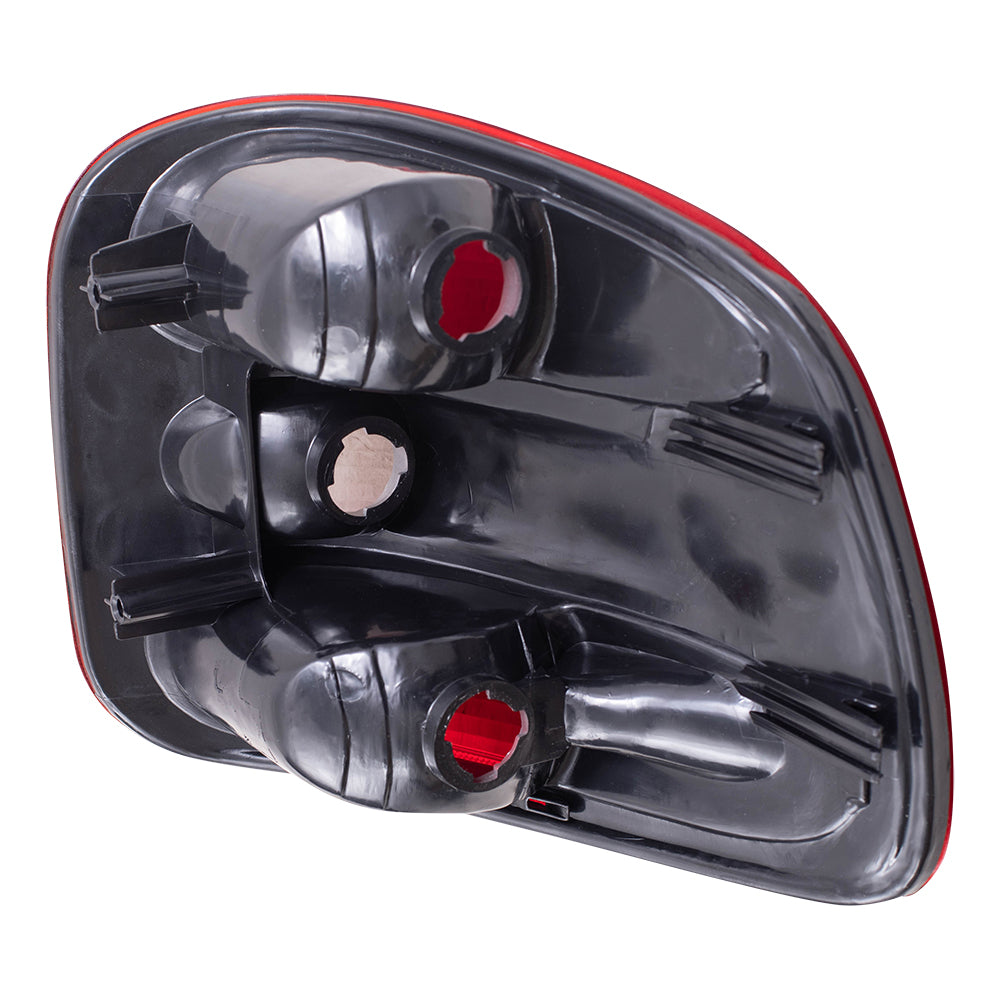 Brock Replacement Drivers Taillight Tail Lamp Lens Compatible with 1997-2000 F150 Flareside Pickup Truck F85Z13405BA