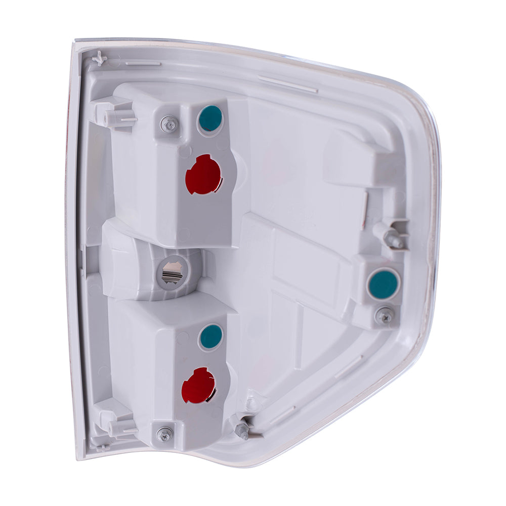 Brock Replacement Drivers Taillight Tail Lamp with Chrome Trim Compatible with 2009-2014 F150 Styleside Pickup Truck AL3Z13405A