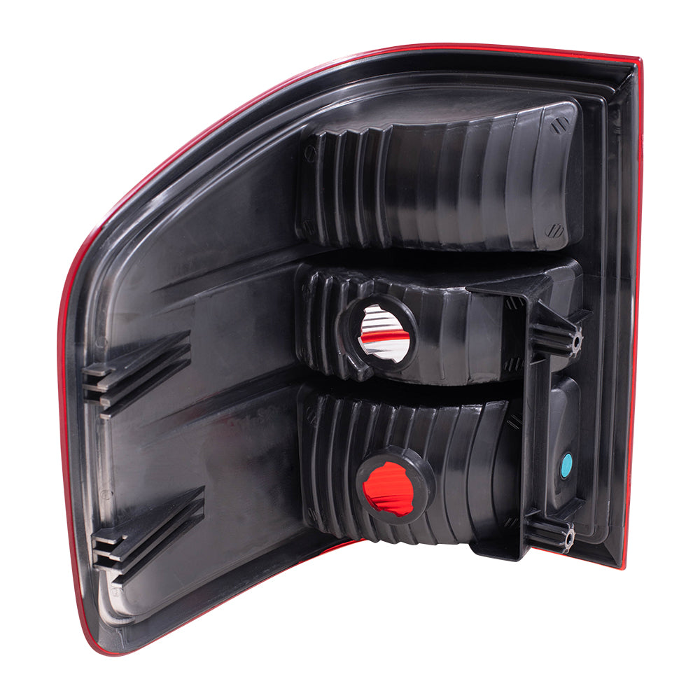 Brock Replacement Driver and Passenger Taillights Tail Lamps Compatible with 2004-2009 F150 Flareside Pickup Truck 7L3Z13405BA 7L3Z13404BA