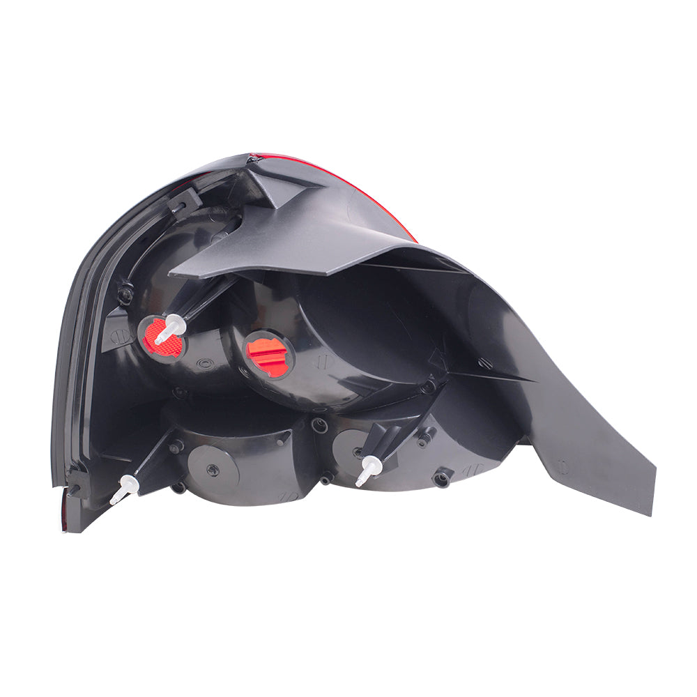 Brock Replacement Passengers Taillight Tail Lamp Red Lens with Chrome Trim Compatible with 1999-2011 Crown Victoria 8W7Z13404B