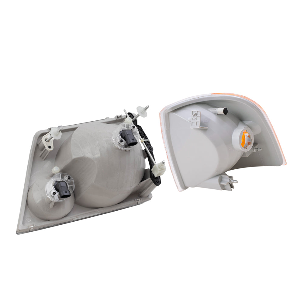 Brock Replacement Headlights with Park Signal Lights Compatible with 2002 2003 2004 2005 Explorer 4 Door