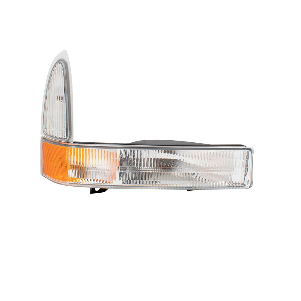 Brock Replacement Passengers Park Signal Front Marker Light Lamp with Clear Lens Compatible with 1999-2004 F250 F350 Super Duty Pickup Truck 2C3Z13200AA