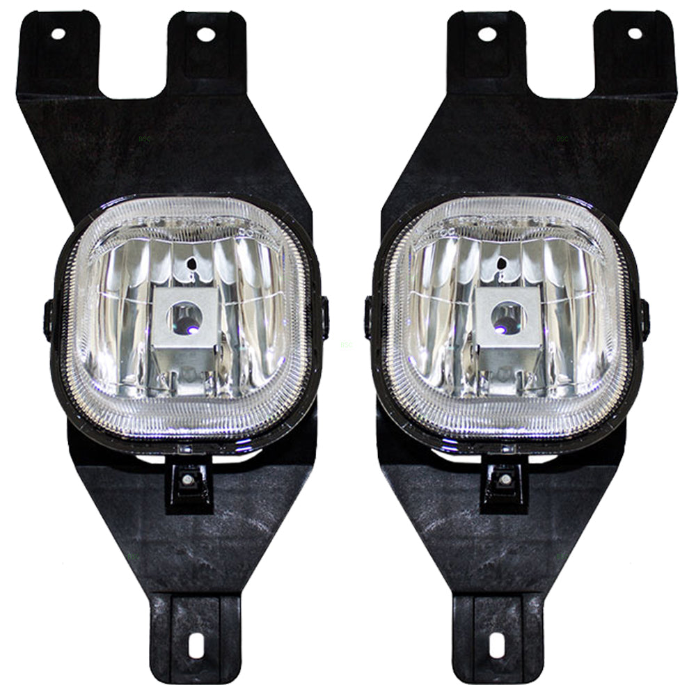Brock Replacement Driver and Passenger Fog Lights Compatible with 2001-2004 Super Duty Pickup Truck Excursion