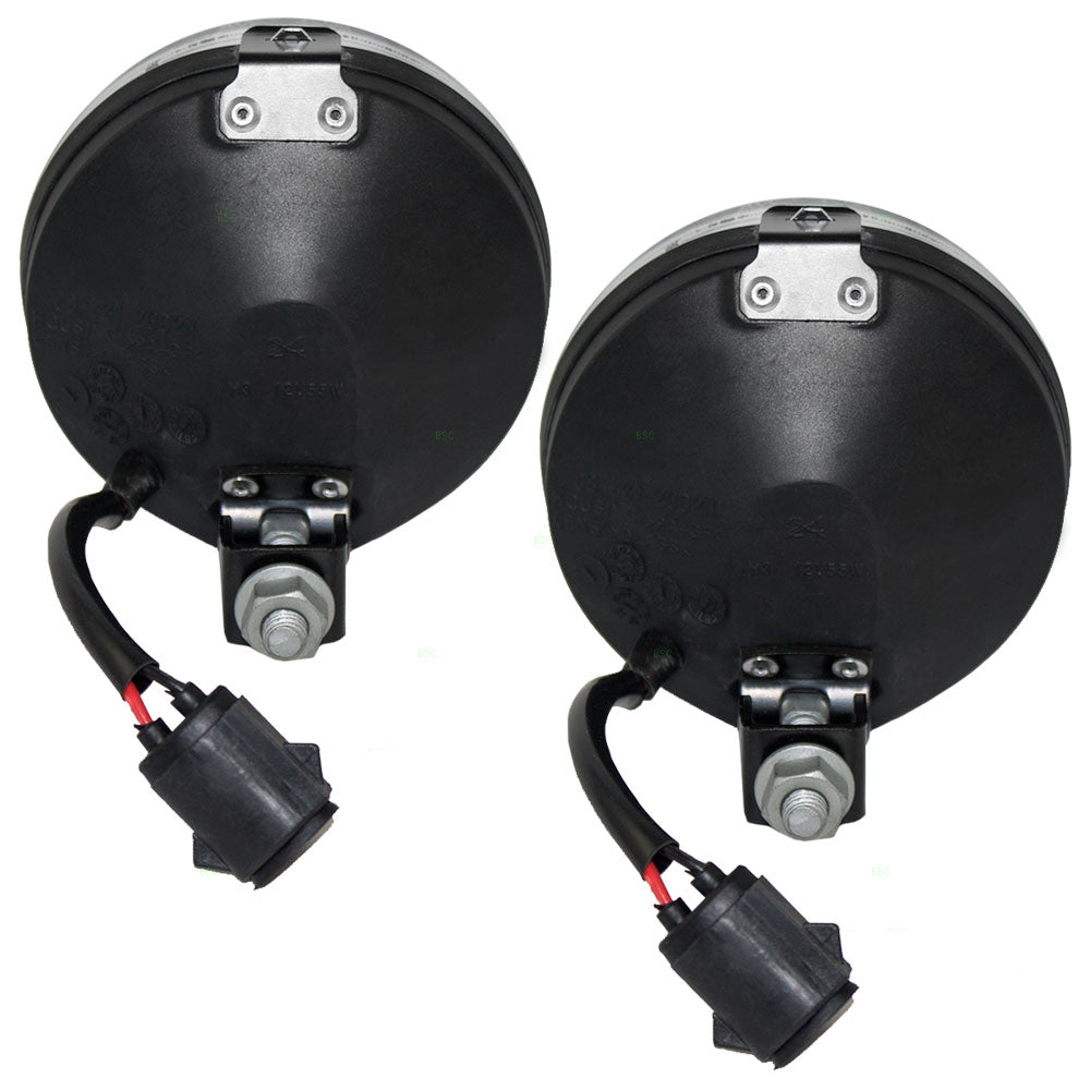 Brock Replacement Pair of Fog Lights Lamps Compatible with 1987-1993 Mustang GT LX SVT E7ZZ15200A