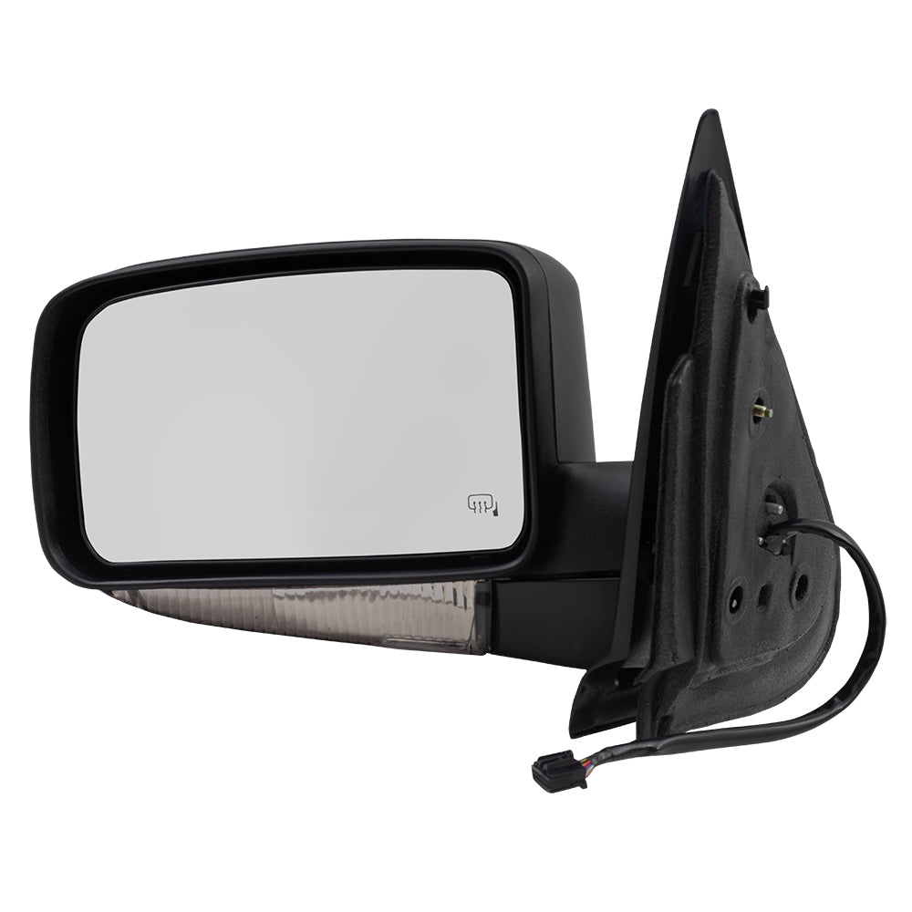 Brock Replacement Driver Side Power Mirror Paint to Match Black with H