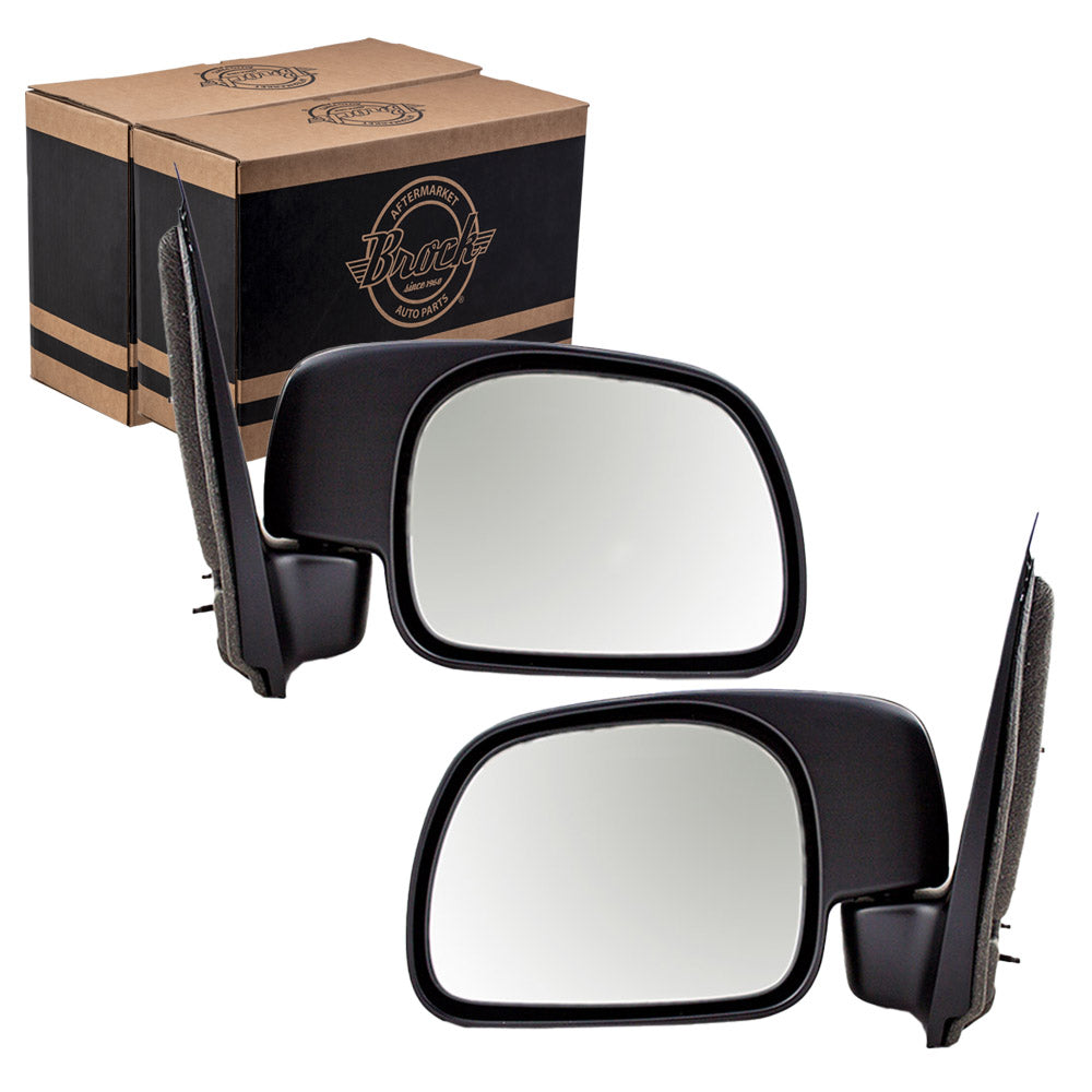 Driver and Passenger Manual Side View Mirrors Paddle Type Replacement for 1999-2016 Ford Super Duty Pickup Truck F81Z17683AAB YC3Z17682CAA