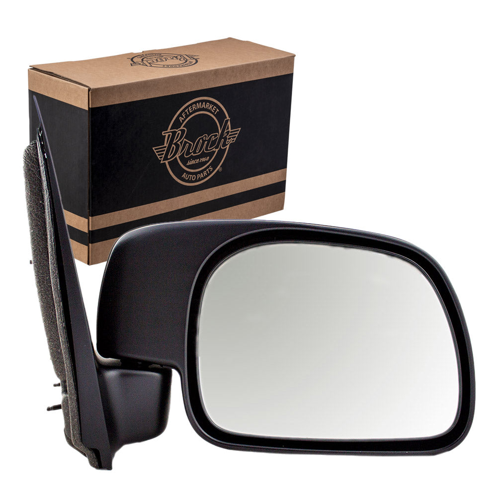 Passengers Manual Side View Mirror Paddle Type Replacement for 1999-2016 Ford Super Duty Pickup Truck YC3Z17682CAA