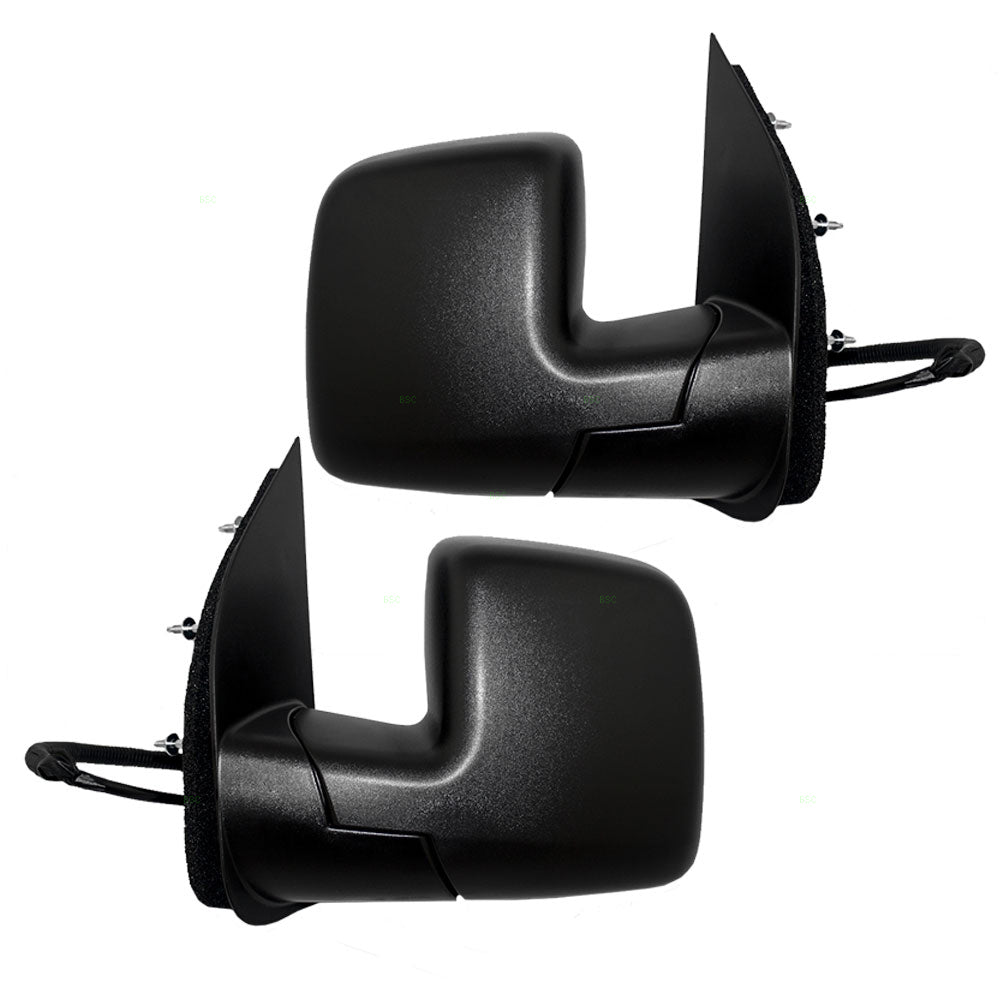Driver and Passenger Power Side View Sail Type Mirrors Textured Replacement for 2009-2014 E-Series Van 9C2Z17683AA 9C2Z17682AA